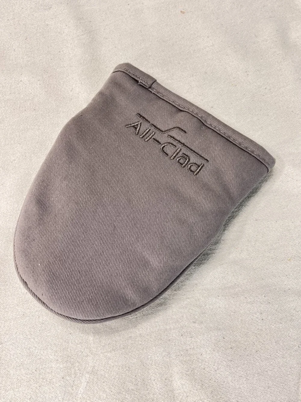 All-Clad Pewter Grabber Mitt Pot Holder Oven Cotton Silicone 5.5